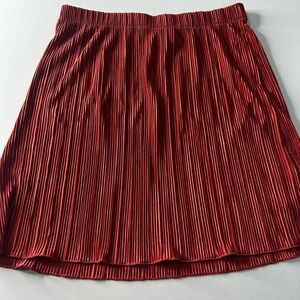 LuLaRoe Medium Samantha Elegant Red Pleated Skirt